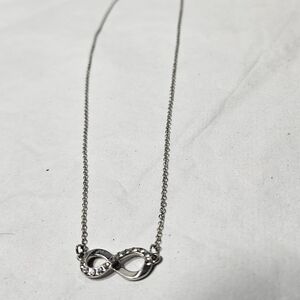 Sweet Silver-tone Infinity Necklace